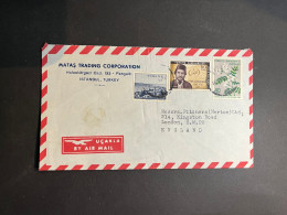(2 R 34) Letter Posted From Turkey (Istanbul) To England (London) 1960's ? - Storia Postale