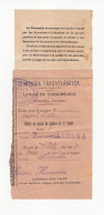 SHIP ( STEAMER ) 1ST CLASS TRANSPORTATION Ticket COMPAÑIA TRANSATLANTICA From MEXICO TO CUBA 1906 - Welt