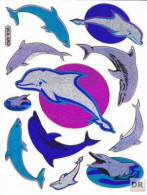 Delfin Fische Fisch Aufkleber Metallic Look / Fish Tank Sticker 13x10 Cm ST336 - Scrapbooking