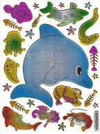 Delfin Fische Fisch Aufkleber Metallic Look / Fish Tank Sticker 13x10 Cm ST466 - Scrapbooking