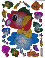 Fische Fisch Aufkleber Metallic Look / Fish Tank Sticker 13x10 Cm ST104 - Scrapbooking