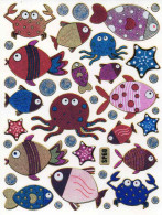 Fische Fisch Aufkleber Metallic Look / Fish Tank Sticker 13x10 Cm ST134 - Scrapbooking