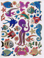 Fische Fisch Aufkleber Metallic Look / Fish Tank Sticker 13x10 Cm ST140 - Scrapbooking