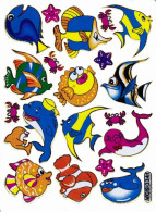 Fische Fisch Aufkleber Metallic Look / Fish Tank Sticker 13x10 Cm ST194 - Scrapbooking