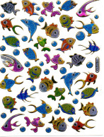 Fische Fisch Aufkleber Metallic Look / Fish Tank Sticker 13x10 Cm ST318 - Scrapbooking