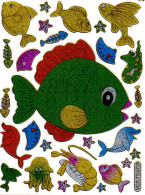 Fische Fisch Aufkleber Metallic Look / Fish Tank Sticker 13x10 Cm ST373 - Scrapbooking