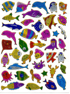 Fische Fisch Aufkleber Metallic Look / Fish Tank Sticker 13x10 Cm ST525 - Scrapbooking