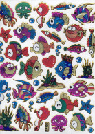 Fische Fisch Aufkleber Metallic Look / Fish Tank Sticker 13x10 Cm ST562 - Scrapbooking