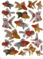 Goldfisch Fische Fisch Aufkleber Metallic Look / Fish Tank Sticker 13x10 Cm ST459 - Scrapbooking