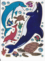 Wal Delfin Fische Fisch Aufkleber Metallic Look / Fish Tank Sticker 13x10 Cm ST383 - Scrapbooking