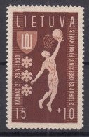 Lithuania Litauen 1939 Sport Mi#429 Mint Never Hinged - Lithuania