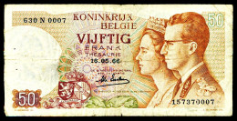 A9  BELGIQUE    BILLETS DU MONDE   BANKNOTES  50 FRANCS  1966 - Sonstige & Ohne Zuordnung