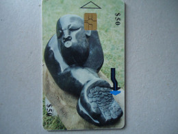 ZIMBABWE  USED CARDS  ART MUSEUM SCULPTOR - Simbabwe