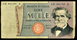 A9  ITALIA    BILLETS DU MONDE   BANKNOTES  1000 LIRE 1969 - Andere & Zonder Classificatie