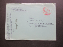 5.5.1947 Alliierte Besetzung Große PK Mit Rotem Stempel Tübingen Bezahlt Nach Schwerte Ruhr - Otros & Sin Clasificación