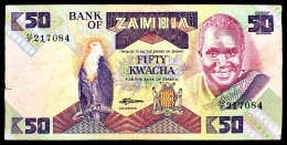 A9  ZAMBIA    BILLETS DU MONDE    BANKNOTES  50 KWACHA 1986 - Zambie
