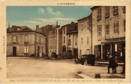 CPA St.Germain Lembron Place Du Poids De Ville FRANCE (1303434) - Saint Germain Lembron