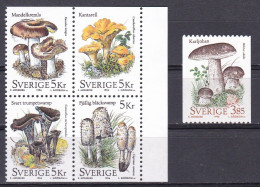 Sweden, Mushrooms MNH / 1996 - Mushrooms