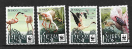 SIERRA LEONE 2017 WWF-FLAMANT ROSE  YVERT N°7009/12  NEUF MNH** - Flamingos