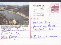 Bundespost Postal Stationery Ganzsache 60 Pf. Schloss Rheydt (Korbach Cachet) Slogan Flamme OFFENBACH 1983 BADEN-BADEN - Postcards - Used