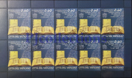 3772- VATICANO - VATICAN CITY 2009 GIORNATA MONDIALE DEL LIBRO FULL SHEET 10 STAMPS C/ANNULLO 1° GIORNO - USED - Oblitérés