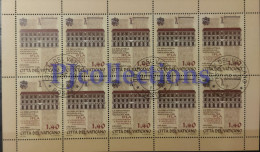 3774- VATICANO - VATICAN CITY 2009 CONGRESSO GENERALE DELL' IFLA FULL SHEET 10 STAMPS C/ANNULLO 1° GIORNO - USED - Oblitérés