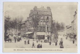 12/ CPA A - Millau - Place De Mandaroux, Avenues De Rodez Et De Séverac - Millau