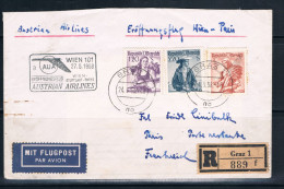 Austria 1958 Lettera Via Aerea Con Targhetta "Wien 101 27.5.1958 Austrian Airlines". - Sonstige & Ohne Zuordnung