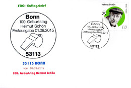 35815) BRD - Mi 3174 FDC - 53113 BONN - 62C  100. Geburtstag Helmut Schön - FDC: Briefe