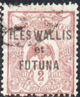 WALLIS AND FUTUNA ISLANDS 1920 1928 KAGU BIRD NEW CALEDONIA OVERPRINTED 2c USED USATO OBLITERE' - Usati