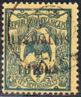 WALLIS AND FUTUNA ISLANDS 1920 1928 KAGU BIRD NEW CALEDONIA OVERPRINTED 4c USED USATO OBLITERE' - Gebraucht