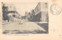 CPA ANTILLES SAINT CHRISTOPHE ET NEVIES SAINT KITTS BASSETERRE ST GEORGES'S CHURCH / Cliché Rare - Saint Kitts En Nevis