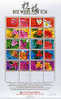 Taiwan 2001 Greeting Stamps Sheetlet Flower Rose Sunflower Lily Cuckooflower Christmas - Blocks & Sheetlets