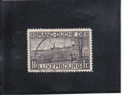 VUE DE LUXEMBOURG 10F NOIR OBLITéRé N° 141 YVERT ET TELLIER 1923 - Usados