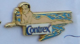 P50 Pin's Pin'up Pin'ups NU NUE Sexy CONTREX Contrexéville Eau Vosges Arthus Bertrand Signé Achat Immédiat - Pin-ups