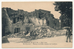 CPA - SAINT-CANNAT (B Du R) - Tremblement De Terre 11 Juin 1909 - Maison écroulée Avenue De Lambesc - Autres & Non Classés