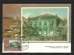 URSS. N°3477B De 1969 Sur Carte Maximum. Maison D'enfance De Lénine. - Lenin