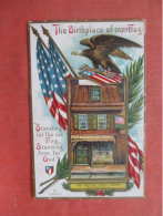 Embossed. The Birthplace Of Our Flag. Betsey Ross House  Philadelphia   Pennsylvania > Philadelphia  Ref 6080 - Philadelphia