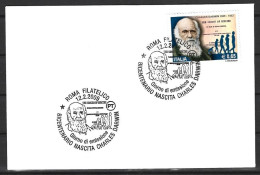 N146  C. Darwin 2009 - 200° Nascita FDC + Darwin Day - 2 Annulli Speciali - Mechanical Postmarks (Advertisement)