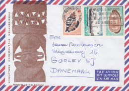 New Caledonia Nouvelle Caledonie Flamme 'Evitez Des Retards' NOUMEA 1972 Cover Lettre GØRLEV Denmark Shell Meeresschneck - Cartas & Documentos