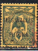 WALLIS AND FUTUNA ISLANDS 1920 1928 KAGU BIRD NEW CALEDONIA OVERPRINTED 4c USED USATO OBLITERE' - Usados