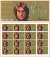 CRSEXT0495 SELLOS HOJA BLOQUE LEYENDES ROCK & ROLL JOHN LENNON NUEVO - Autres - Amérique