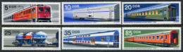 DDR / E. GERMANY 1973 Railway Rolling Stock MNH / **.  Michel 1844-49 - Unused Stamps