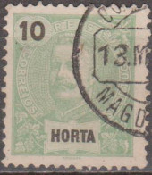 HORTA (Açores) - 1897,  D. Carlos I.   10 R.    D. 11 3/4 X 12   (o)  MUNDIFIL  Nº 15 - Horta