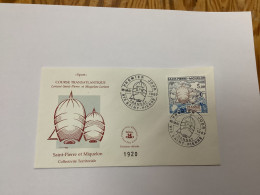 Enveloppe 1er Jour Saint-pierre Et Miquelon Transat 1987 - Gebruikt