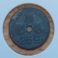Belgium 1943 - 25 Centiem Zink/Jespers FR/VL - Leopold III - Morin 485 - ZFr - 25 Cents