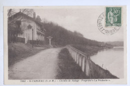 77/ CPA - Saint Fargeau - Chemin De Halage - Propriété "La Pécherie" - Saint Fargeau Ponthierry