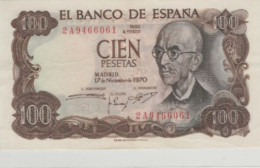 ESPAGNE 100 PESETAS 17.11.1970 VF  2A9466061 - 100 Peseten