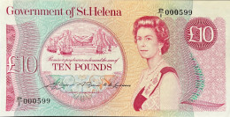 Saint Helena 10 Pounds, P-8a (1976) - UNC - 000599 - RARE - Sainte-Hélène