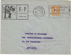 1923 Jeux Olympiques De Paris 1924 : Flamme Postale  Paris-Départ: Datée Du 21 Novembre 1923 - Summer 1924: Paris